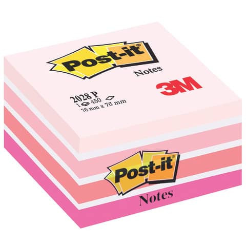 Haftnotiz-Würfel - 76 x 76 mm, pastellpink