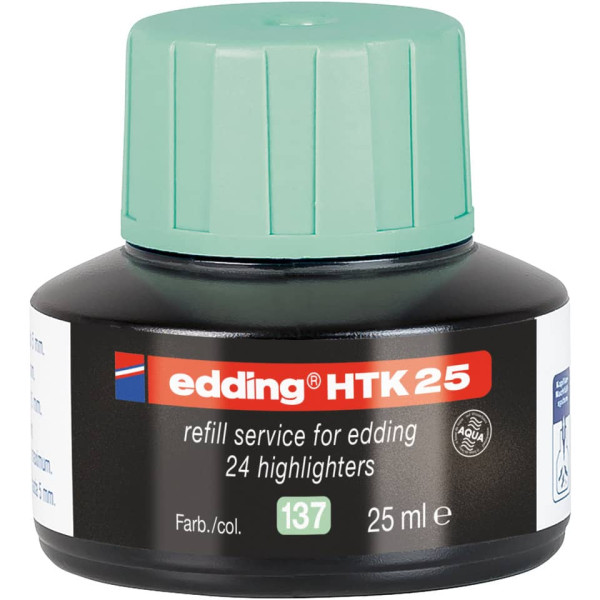 Nachfülltinte HTK 25, Textmarker, 25ml, pastellgrün EDDING HTK25137