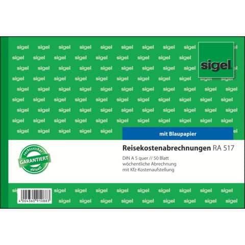 Reisekostenabrechnungen wöchentlich - A5 quer, BL, MP, 50 Blatt