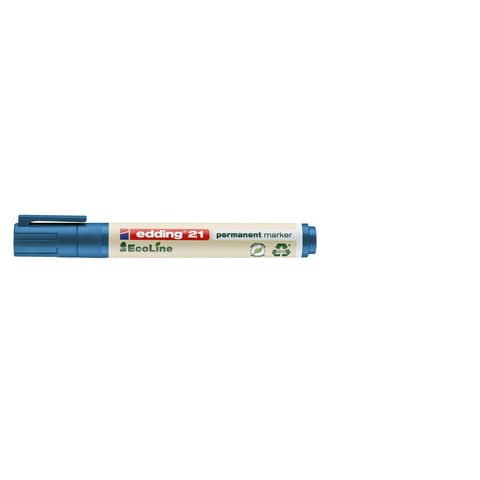 21 Permanentmarker EcoLine - nachfüllbar, 1,5 - 3 mm, blau