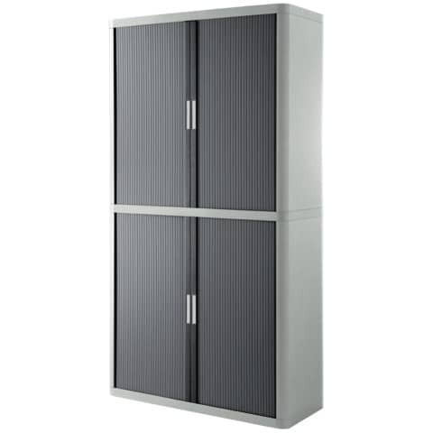 Rollladenschrank easyOffice 2-Meter Schrank, inklusive 4 Fachböden grau/anthrazit