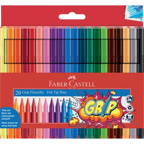 Faserschreiber 20ST FABER CASTELL 155320 Grip Colour