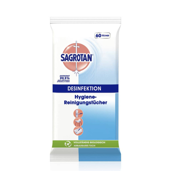 Hygiene-Reinigungstücher 60ST SAGROTAN 3120927