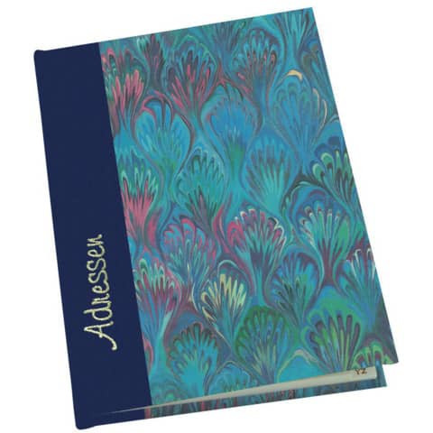 Adressbuch Marmor - A6, blau