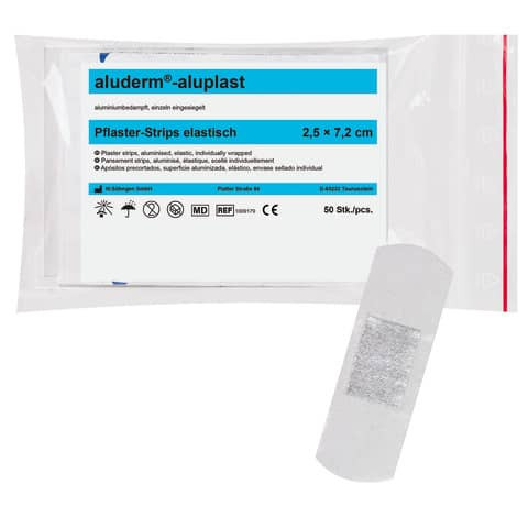 aluderm-aluplast Pflasterstripes 50St SÖHNGEN 1009179 elastisch 2,5x7,2cm