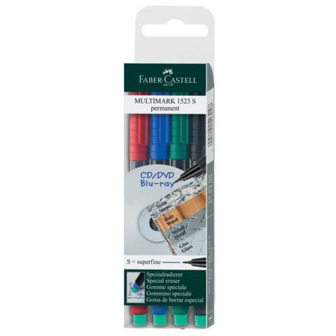 CD-Marker MULTIMARK - permanent, S, 4 Farben Etui