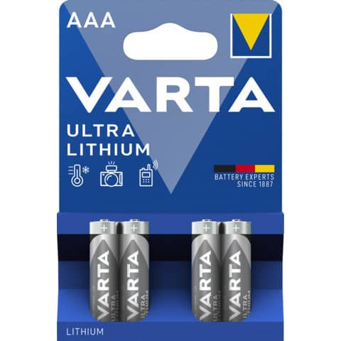 Batterien Ultra Lithium - Micro/AAA, 1,5 V