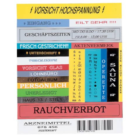 TC-101 Schriftbandkassetten - laminiert, 12 mm x 7,7 m, schwarz auf farblos