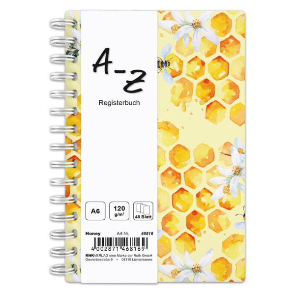 Notizbuch Honey, A6, 48 Blatt, liniert RNK 46816