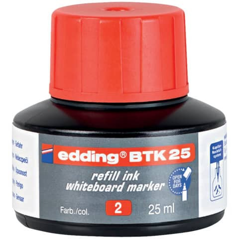 BTK 25 Nachfülltusche - für Boardmarker, 25 ml, rot