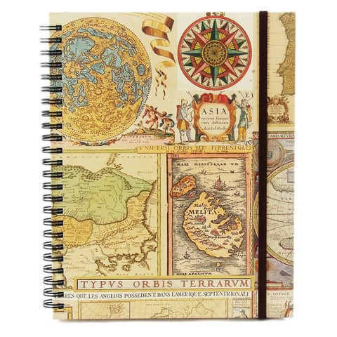 Spiralnotizbuch A5 World Atlas GAPYRUS 55914 blanko