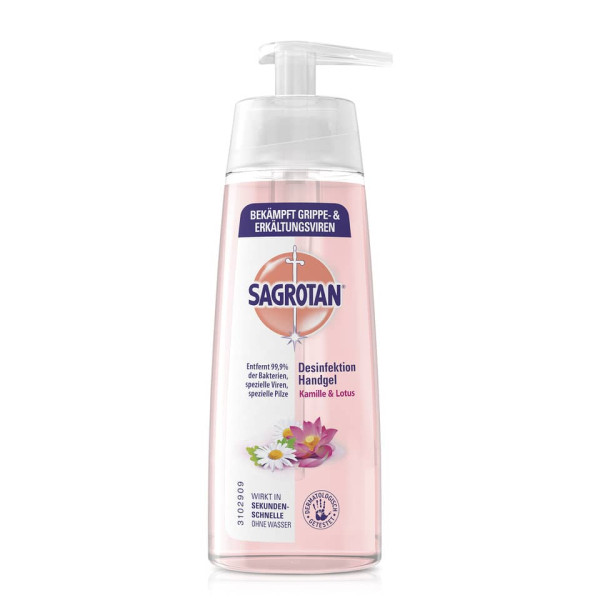 Händedesinfektionsmittel GEL 200ml SAGROTAN 3204982 Kamille+Lotus