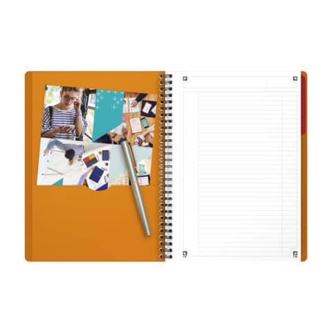 Activebook Connect - Collegeblock, B5, liniert, 80 Blatt, Softcover, 4 Eckmarkierungen zum scannen