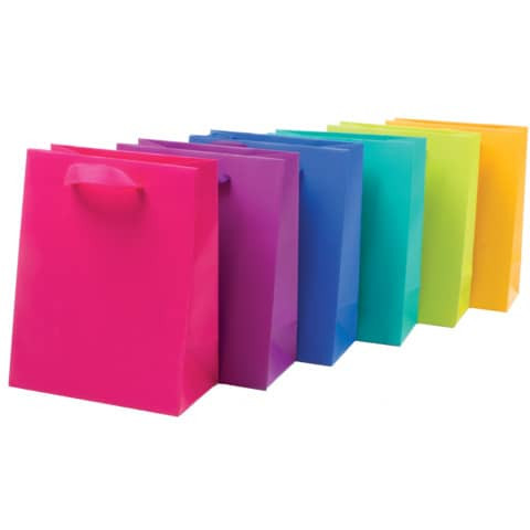 Geschenktragetasche uni - 17,7 x 27,7 x 9,8 cm, sortiert