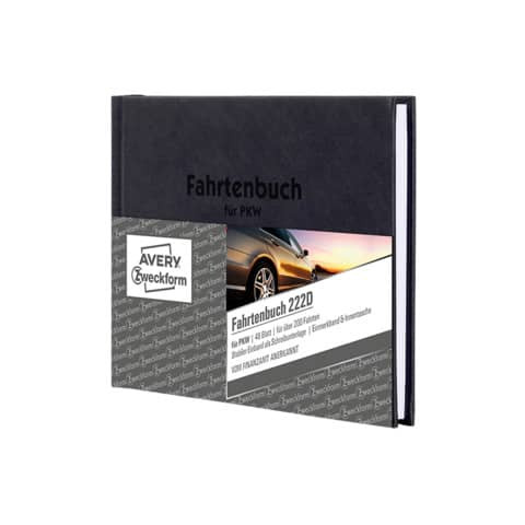 222D Fahrtenbuch - A6, steuerlicher km-Nachweis, 48 Blatt, weiß