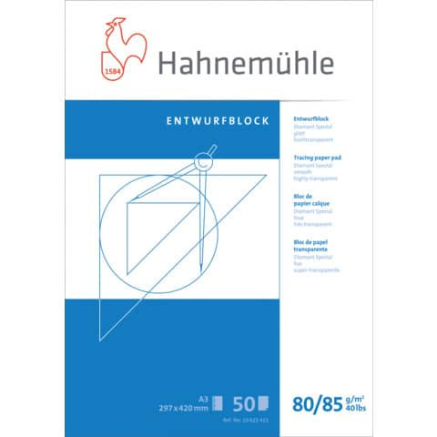 Transparentblock - A3, 80/85 g/qm, 50 Blatt