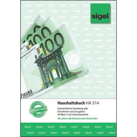 Haushaltsbuch mit Klammerheftung - A5, 40 Blatt