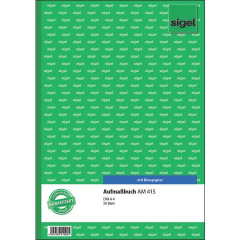 Aufmaßbuch - A4, BL, 50 Blatt