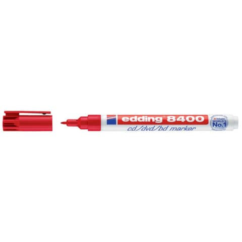 8400 CD-Marker - permanent, ca. 0,5 - 1 mm, rot