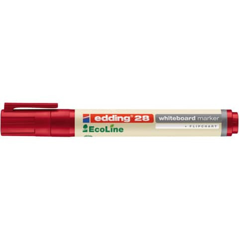 28 Boardmarker EcoLine - nachfüllbar, 1,5 - 3 mm, rot