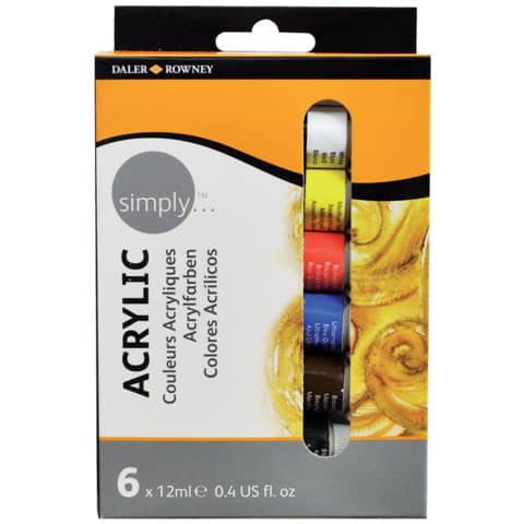 Acrylfarbe Simply 12ml 6er-Set NERCHAU D126500006/86670033