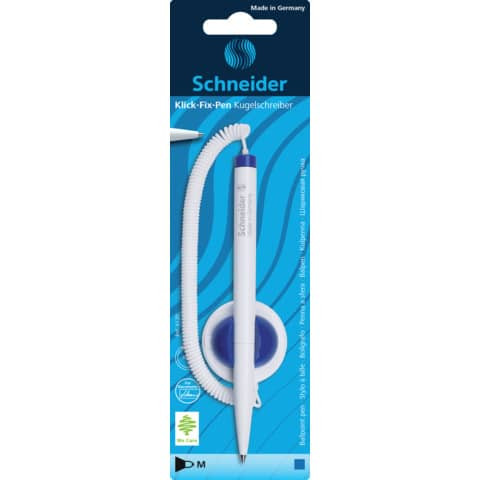 Kugelschreiber Klick-Fix-Pen - M, blau (dokumentenecht), weiß