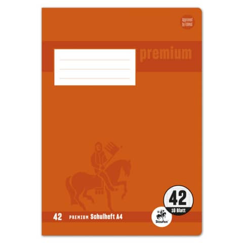 Heft A4 16BL Lin.42 kariert m. Umrandung STAUFEN PREMIUM 734010342