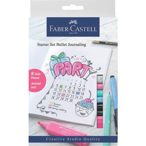 Tuschestift Pitt Pen Starter-Set 9ST FABER CASTELL 267125