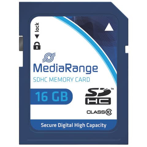 Speicherkarte Memorycard SDHC MEDIARANGE MR963 16GB