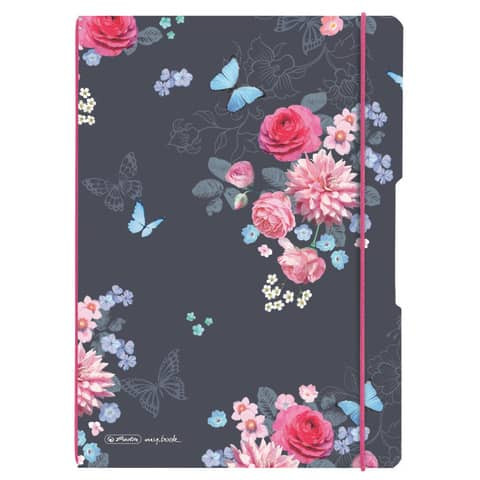 Notizheft PP A4 Lady Flowers HERLITZ 50021550 2x40lin.+kar.