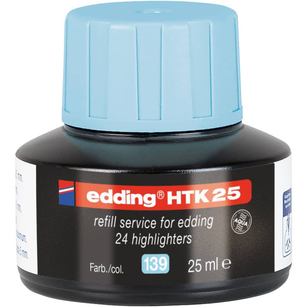 Nachfülltinte HTK 25, Textmarker, 25ml, pastellblau EDDING HTK25139