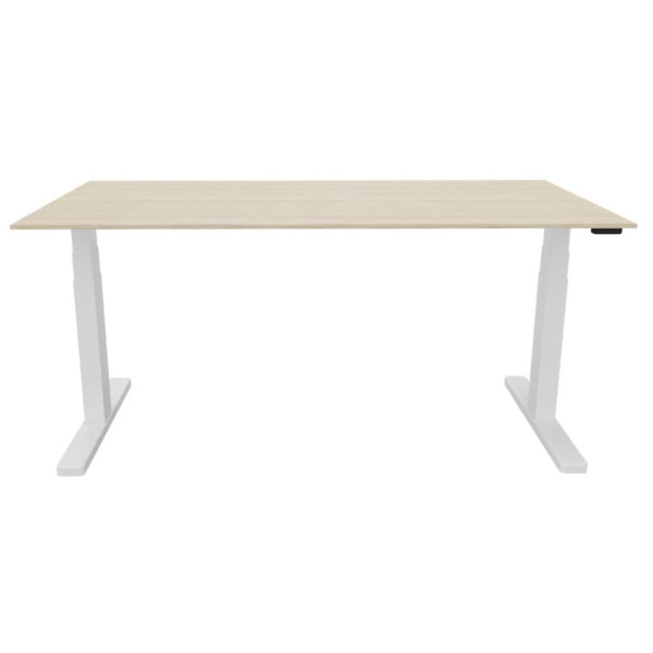 Schreibtisch elektrisch höhenverstellbar, 160x80cm, eiche/weiß Q-CONNECT KF14152