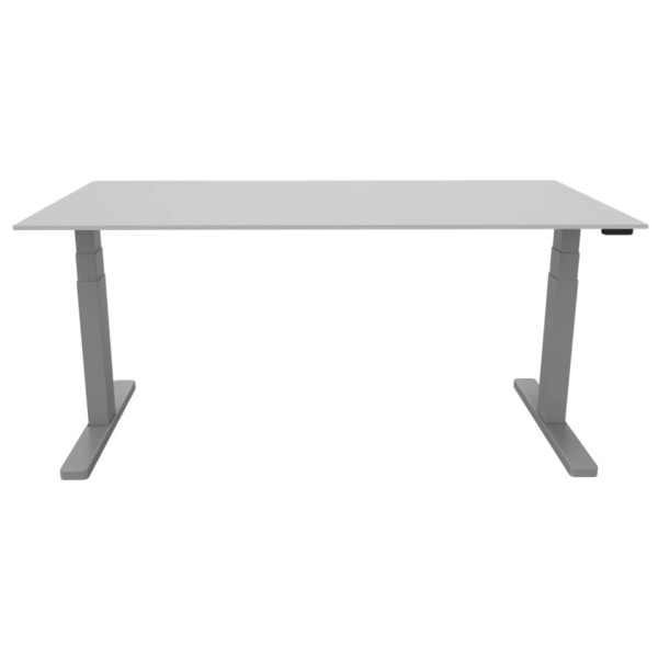 Schreibtisch elektrisch höhenverstellbar, 160x80cm, grau/silber Q-CONNECT KF14155