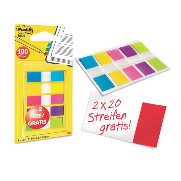 Index 3+2 gratis sortiert POST-IT 683-5CB Promo IndexFol