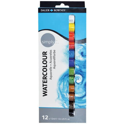 Aquarellfarben Simply 12ml 12er-Set NERCHAU D134500100/86670041