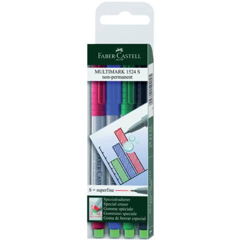 CD-Marker MULTIMARK - non-permanent, S, 4 Farben Etui