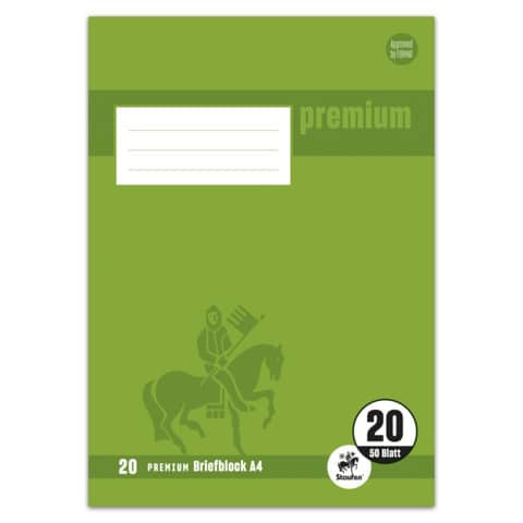 Briefblock A4 50BL Lin.20 blanco STAUFEN PREMIUM 734040240