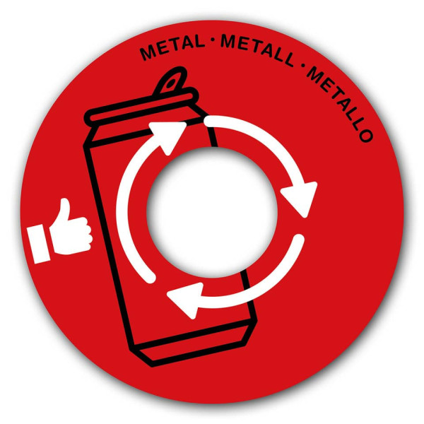 Papierkorb Deckel für Metall, rot CEP 1009360151