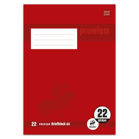 Briefblock A4 50BL Lin.22 90g kariert STAUFEN PREMIUM 734040242