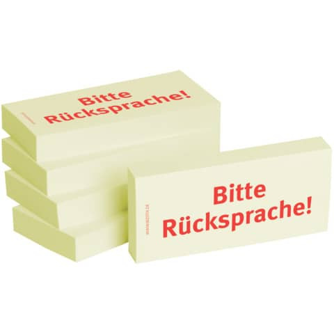 Haftnotizen "Bitte Rücksprache" - 75 x 35 mm, 5x 100 Blatt