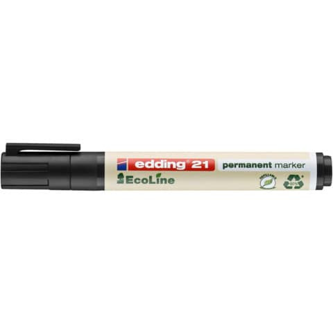 21 Permanentmarker EcoLine - nachfüllbar, 1,5 - 3 mm, schwarz