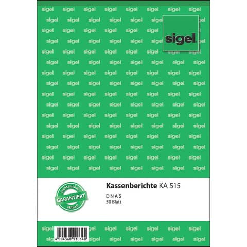 Kassenberichte - A5, 50 Blatt