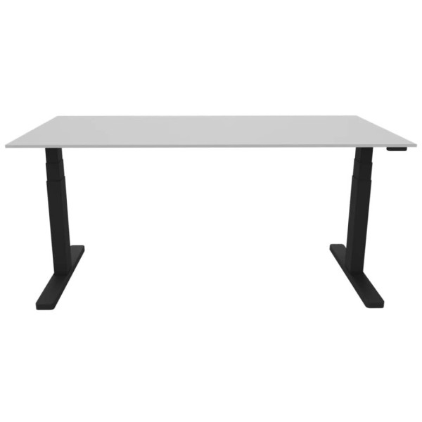 Schreibtisch elektrisch höhenverstellbar, 160x80cm, grau/schwarz Q-CONNECT KF14159