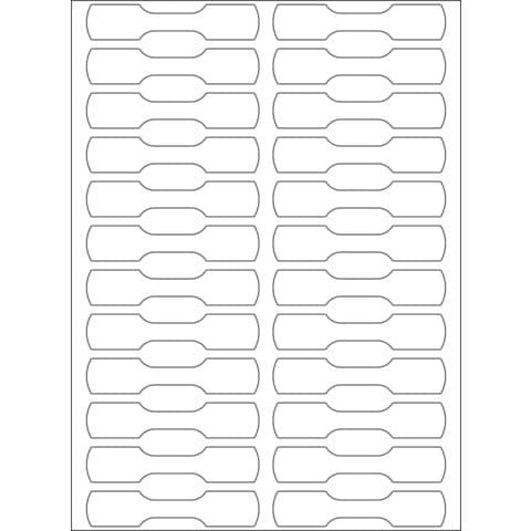 2510 Ringetiketten - weiß, 10x49 mm, Halbkarton, matt, 600 Stück