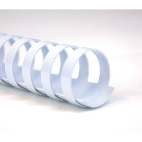 Spiralbinderücken Plastik - A4, 12 mm/95 Blatt, weiß, 100 Stück