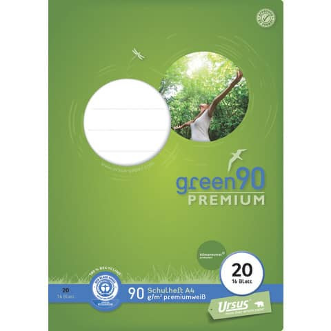 Heft LIN20 A4 16 Blatt blanko STAUFEN GREEN 040782020 90g