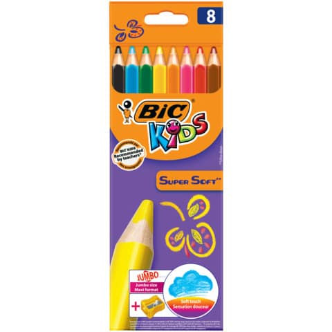 Farbstifte 8ST sortiert BIC KIDS Super Soft 8959211/212