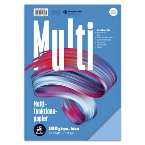 Multifunktionspapier 7X PLUS - A4, 160 g/qm, blau, 25 Blatt