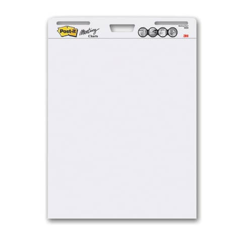 Flipchart-Block Meeting Chart - 63,5 cm x 76,2 cm, blanko, 90 g/qm, 30 Blatt