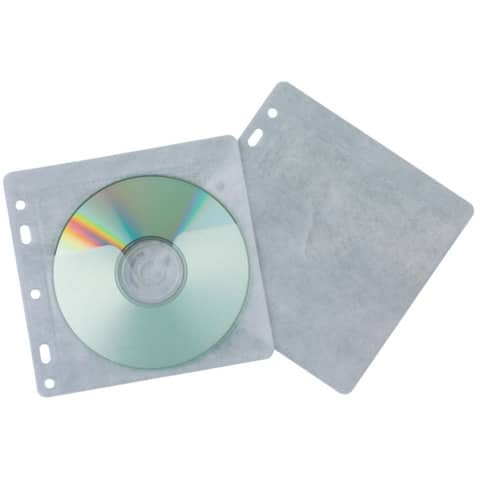 CD-Hülle, gelocht, 40 Stück, transparent